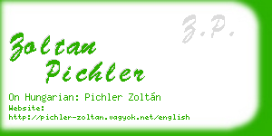zoltan pichler business card