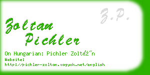 zoltan pichler business card